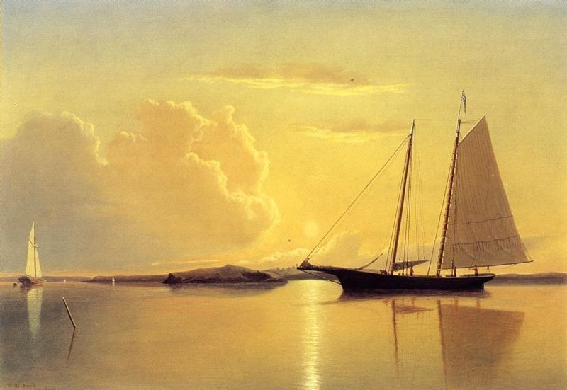 William Bradford Schooner in Fairhaven Harbor, Sunrise